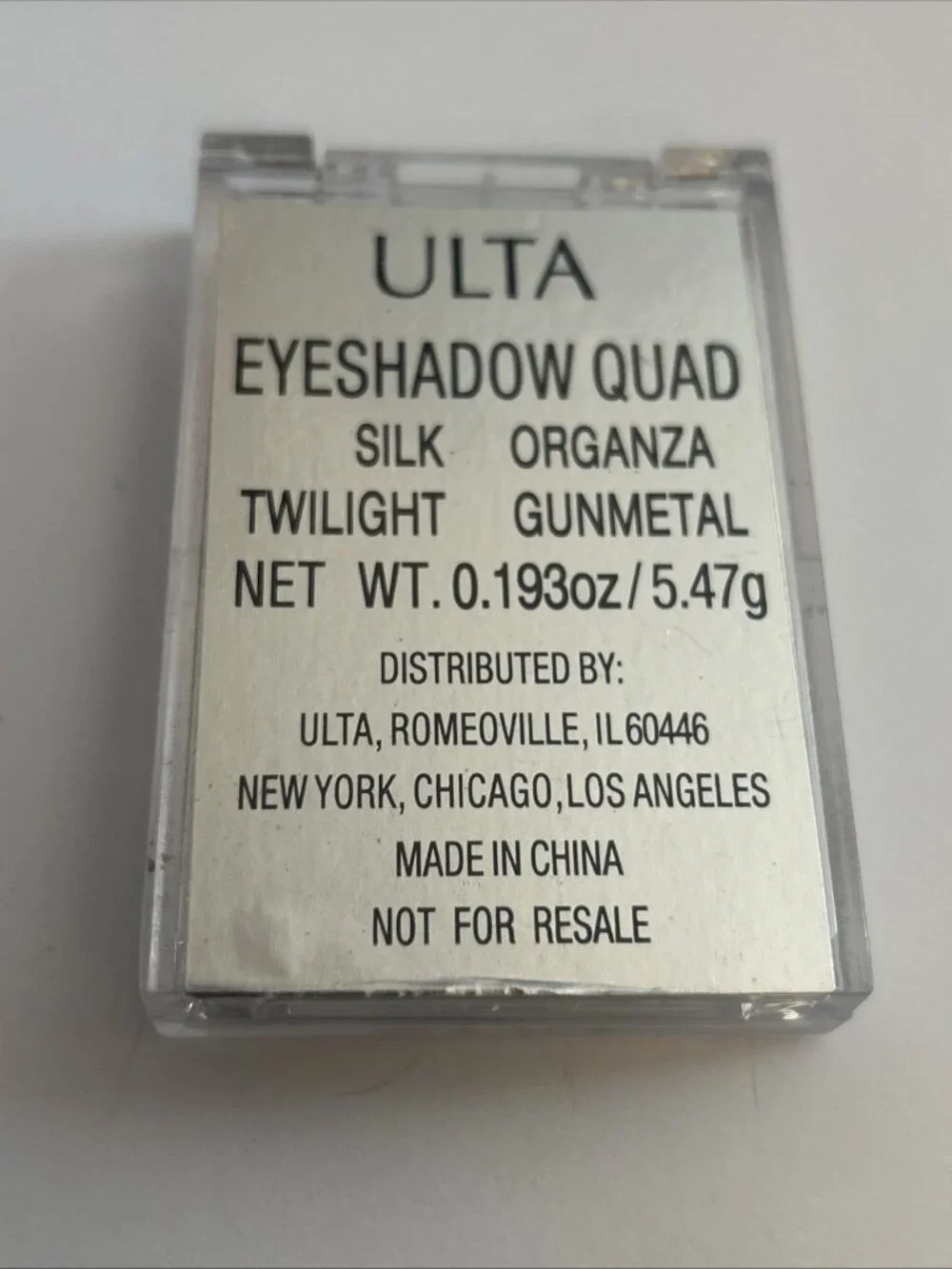 ULTA Beauty Eye Shadow Quad in silk organza twilight gunmetal 0.193 oz sealed
